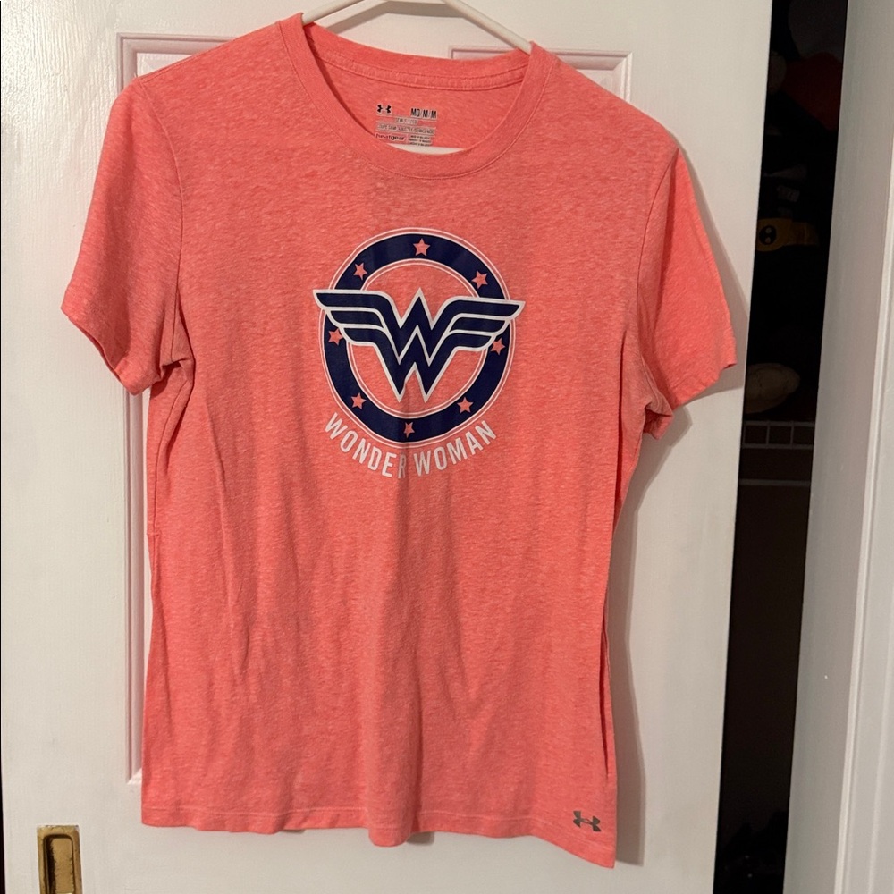 Under Armour Coral Wonder Woman Tee